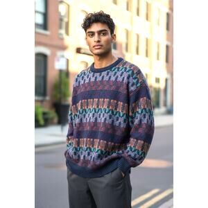 Vintage Mens Sweater Pure Wool Made in Scotland Woodward Crewneck Size Medium